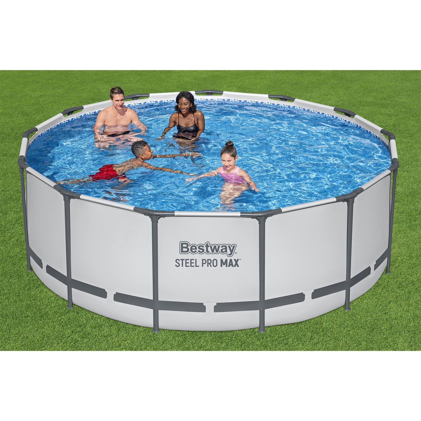 Bestway Steel Pro MAX 13x48' Round Above Ground Swimming Pool with Pump & Cover