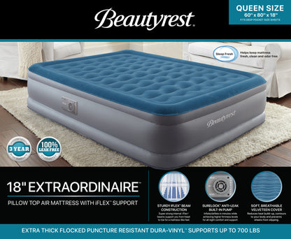 Beautyrest Extraordinare 18' Queen Size Air Mattress