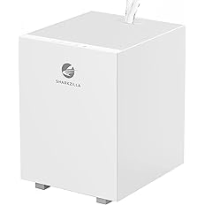 SHARKZILLA 1.3 Gallon Plastic Evaporative No Mist Humidifier with Timer, White