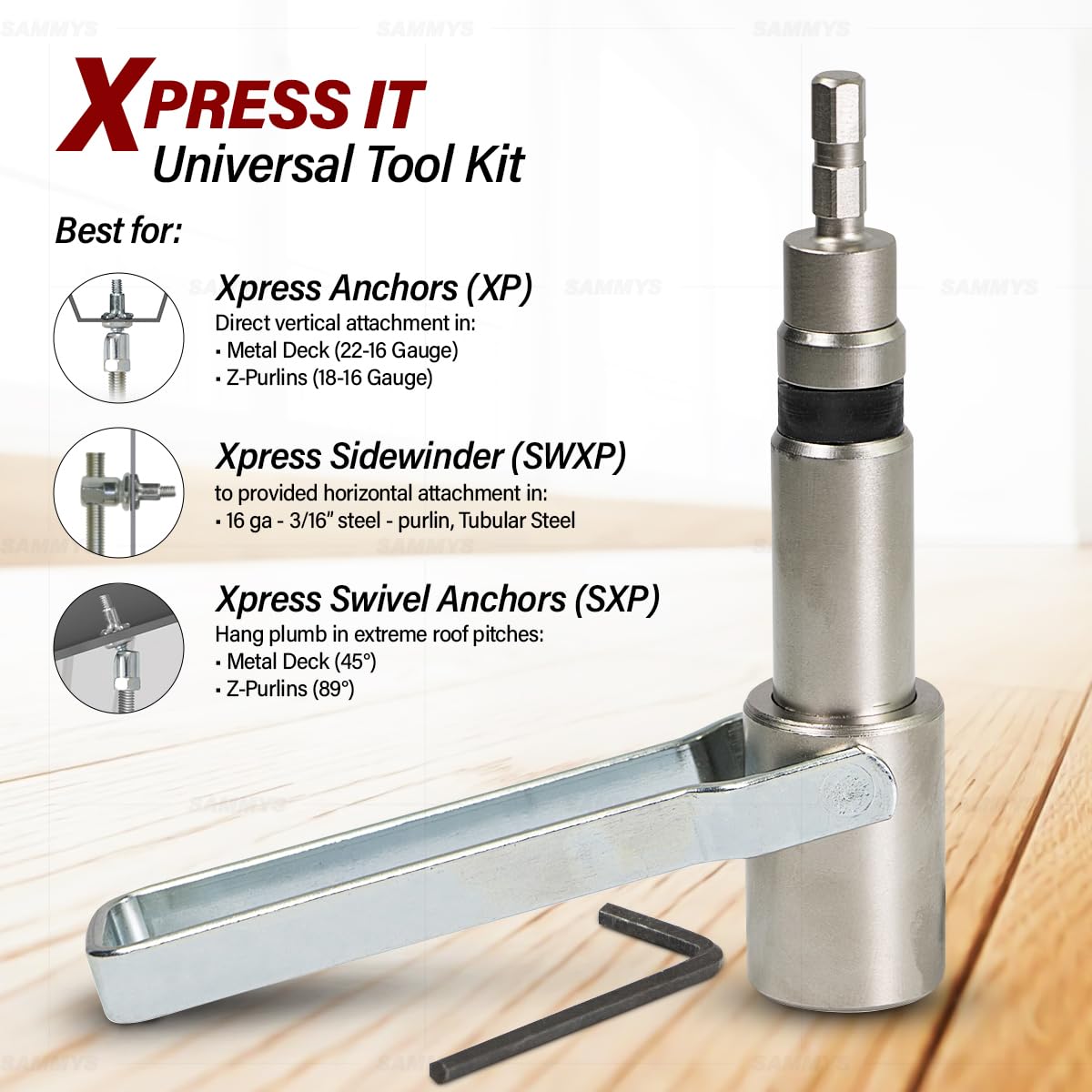 Sammys 8194910 Universal Tool Kit X-Press Rod Anchor Installation