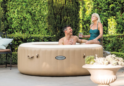 Intex SimpleSpa 4 Person Portable Inflatable Hot Tub Jet Spa with Pump and Cover