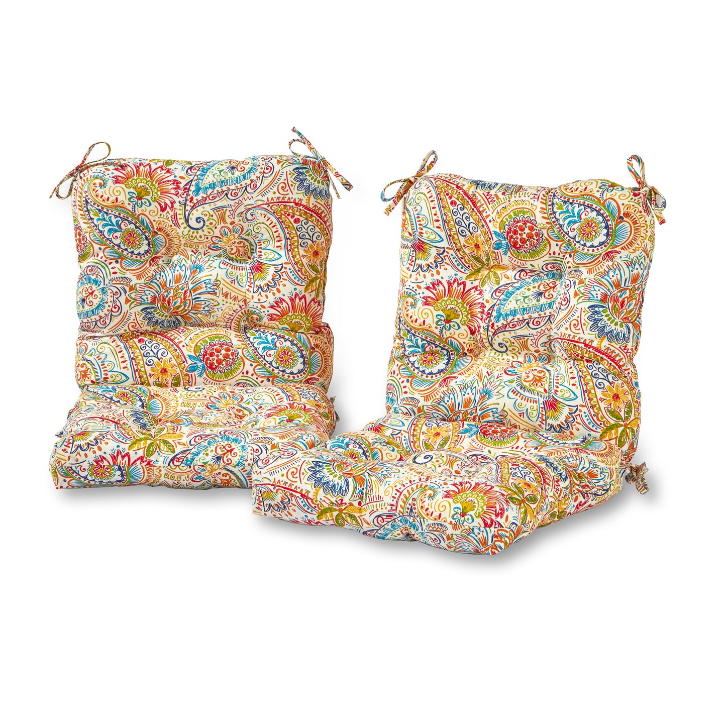 Jamboree Paisley 42 x 21in. OutdoorTufted Chair Cushion (Set of 2)