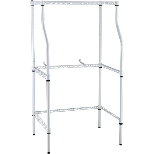 Magic Chef Compact Adjustable Powder Coat Metal Laundry Drying Rack Stand, White