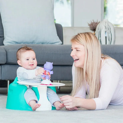 Bumbo Baby Floor Booster Seat Infant Soft Foam, Aqua