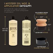 John Boos 2 Piece Maintenance Set with Mystery Oil and Applicator