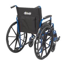 Drive Medical Blue Streak Wheelchair w/Flip Back Desk Arms