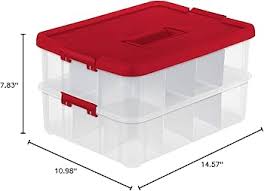 Sterilite Christmas Ornament Storage Box