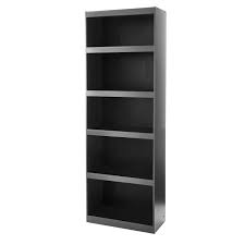 Mainstays Framed 5-Shelf Bookcase, True Black Oak