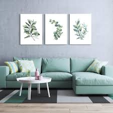 Lapremoly Large Canvas Wall Art For Living Room Modern Wall Decor For Bedroom Plants Green Leaves Wall Paintings Kitchen Home Decorations Pictures Bathroom Posters Prints Artwork Room Mural Works 20in x 28in