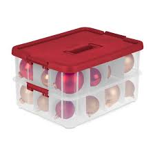 Sterilite Christmas Ornament Storage Box