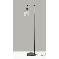 Better Homes & Gardens Farmhouse 60 1-Light Floor Lamp, Black Metal Finish, Traditional,