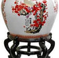 Oriental Furniture Cherry Blossom Porcelain Fishbowl