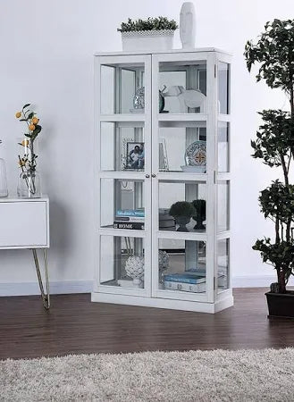 Furniture of America Vilas - White Curio