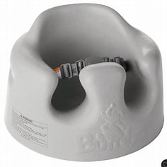 Bumbo Baby Floor Booster Seat Infant Soft Foam, Cool Gray