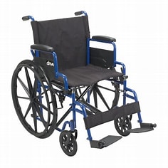 Drive Medical Blue Streak Wheelchair w/Flip Back Desk Arms